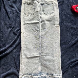 Light Blue Denim Maxi Skirt